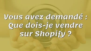 Vous avez demandé : Que dois-je vendre sur Shopify ?